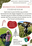 Plakat Weihnachtliche Ziegenwanderung